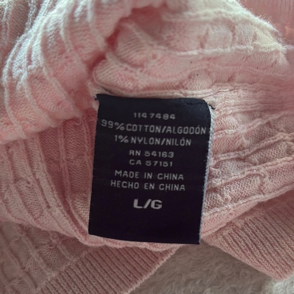 Tommy Hilfiger Light Pink V-Neck Sweater with chic stitch detailing NWOT - Picture 6 of 7